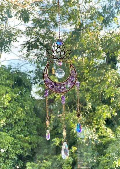 Lily loves... Crystal Moon & Lotus Flower Hanging